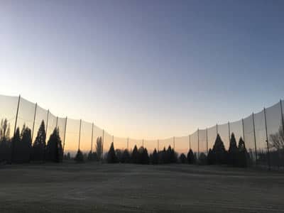 Enclosure net around golf course