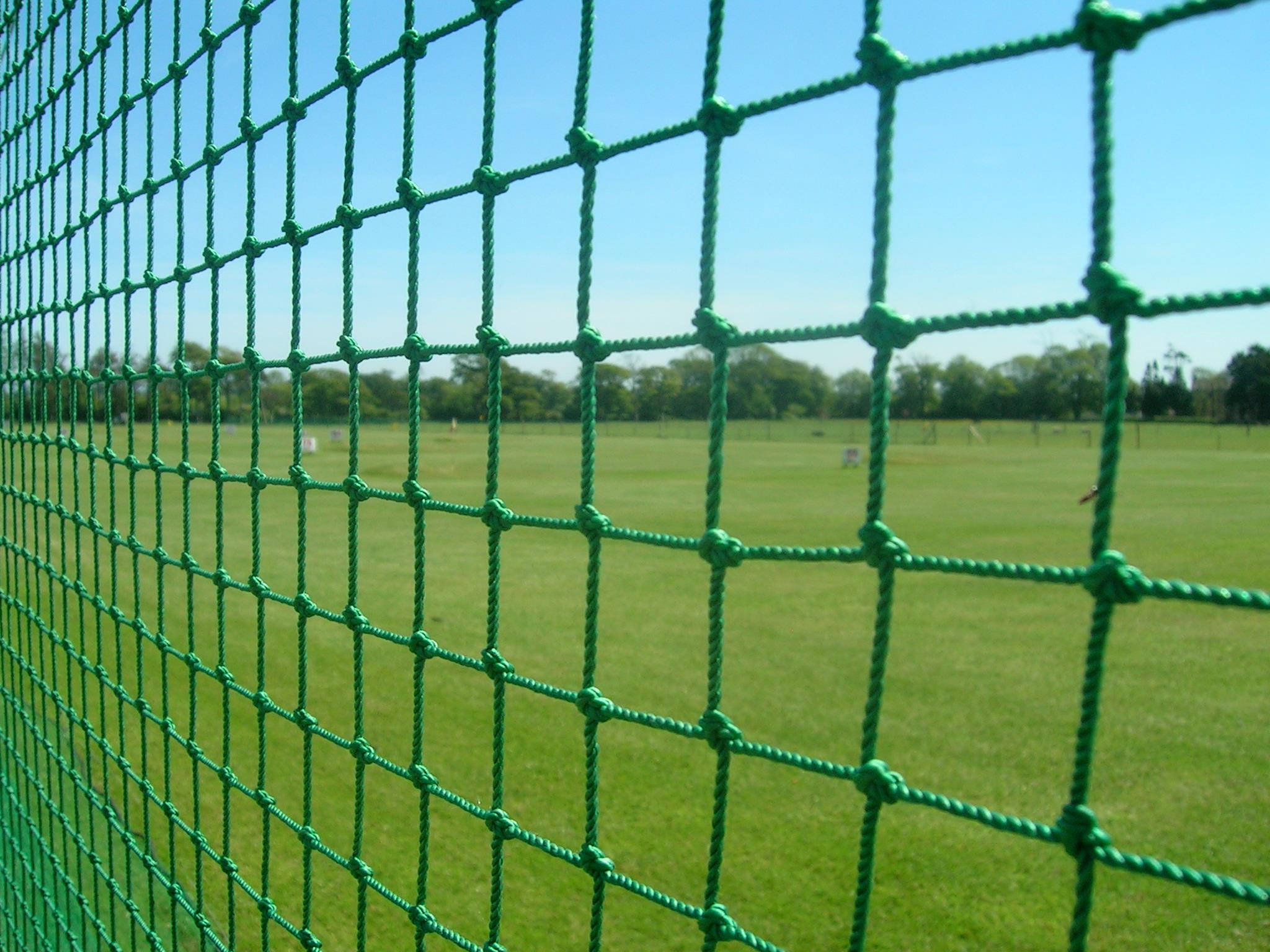Soccer net enclosure close up